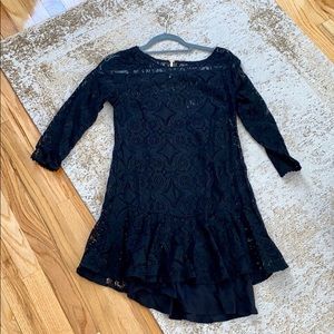 Free people black lace dress